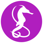 sueweb seahorse purple logo